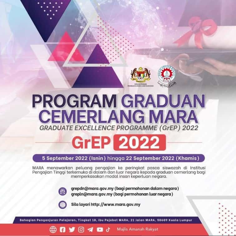 Graduate Excellence Programme (GrEP) MARA 2022